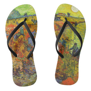 Vincent van Gogh - The Red Vineyard Flip Flops