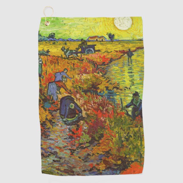 Vincent van Gogh - The Red Vineyard Golf Towel (Front)