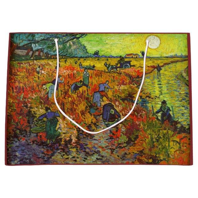 Vincent van Gogh - The Red Vineyard Large Gift Bag (Front)