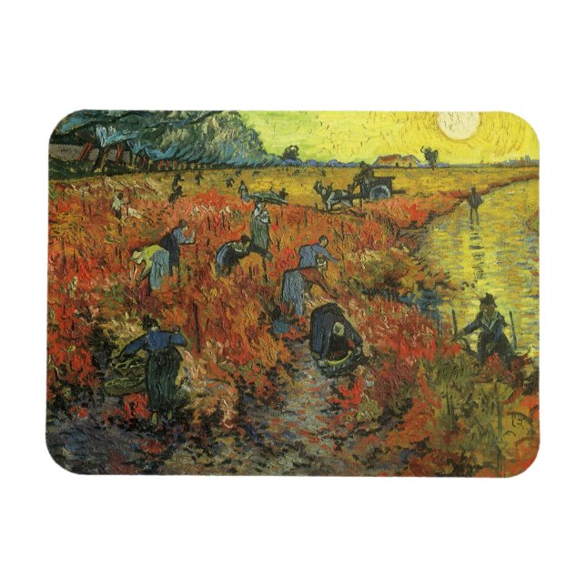 Vincent van Gogh - The Red Vineyard Magnet (Horizontal)