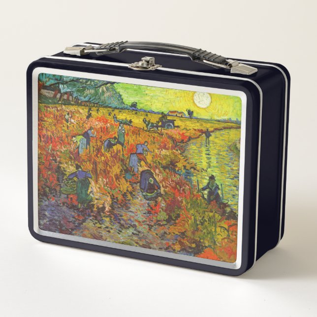 Vincent van Gogh - The Red Vineyard Metal Lunch Box (Front)