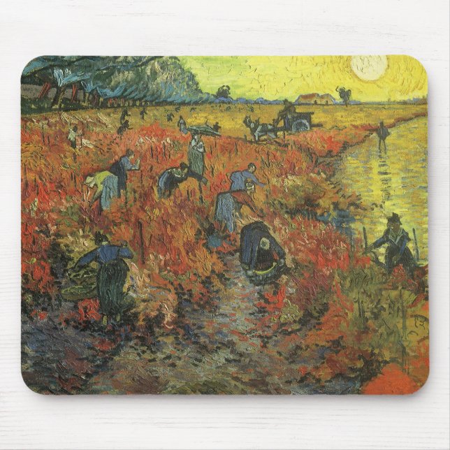 Vincent van Gogh - The Red Vineyard Mouse Mat (Front)