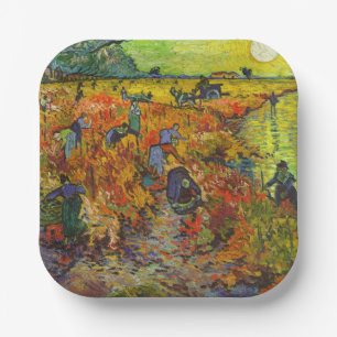 Vincent van Gogh - The Red Vineyard Paper Plate