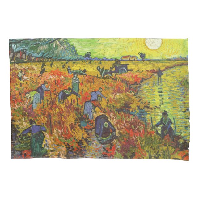 Vincent van Gogh - The Red Vineyard Pillowcase (Front)