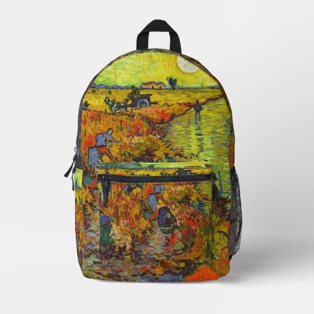 Vincent van Gogh - The Red Vineyard Printed Backpack (Front)