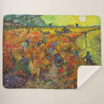 Vincent van Gogh - The Red Vineyard Sherpa Blanket<br><div class="desc">The Red Vineyard - Vincent van Gogh,  1888</div>