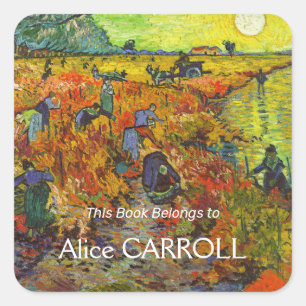 Vincent van Gogh - The Red Vineyard Square Sticker