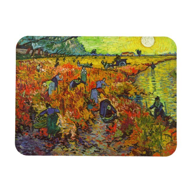 Vincent van Gogh - The Red Vineyards Magnet (Horizontal)