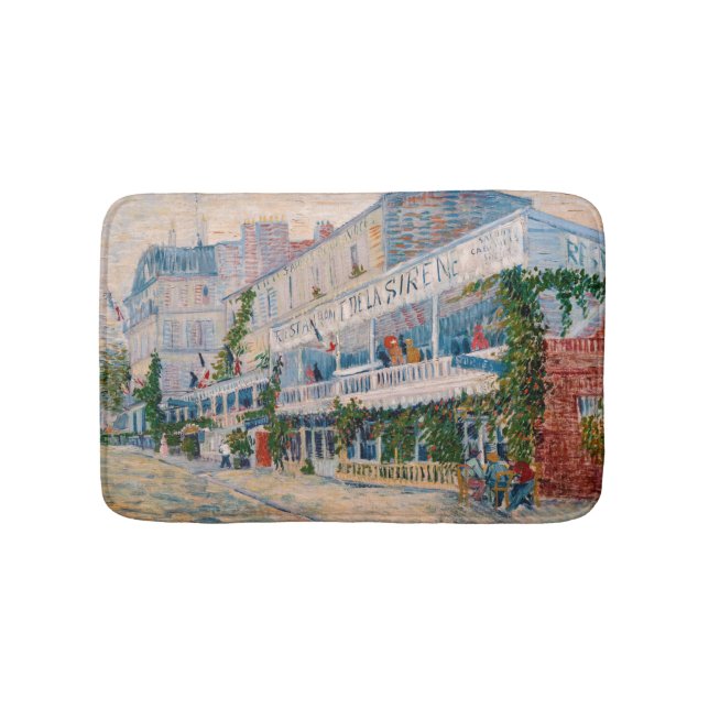 Vincent van Gogh - The Restaurant de la Sirene Bath Mat (Front)