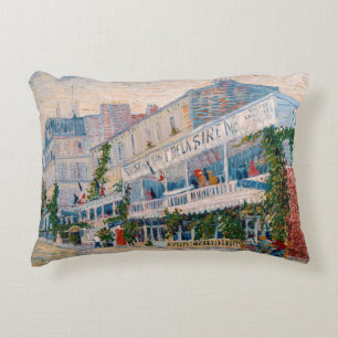 Vincent van Gogh - The Restaurant de la Sirene Decorative Cushion