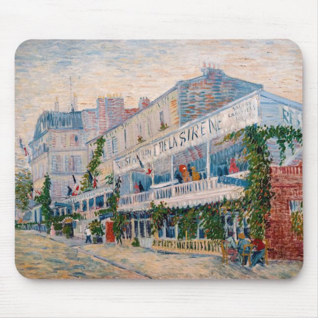 Vincent van Gogh - The Restaurant de la Sirene Mouse Mat (Front)