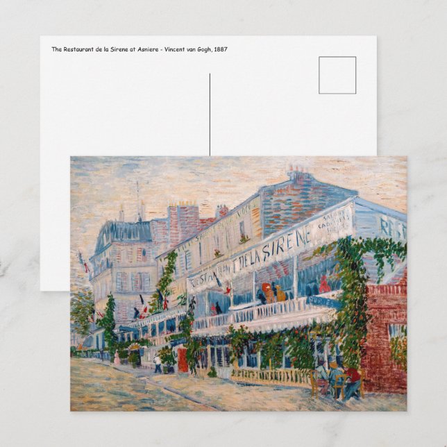 Vincent van Gogh - The Restaurant de la Sirene Postcard (Front/Back)