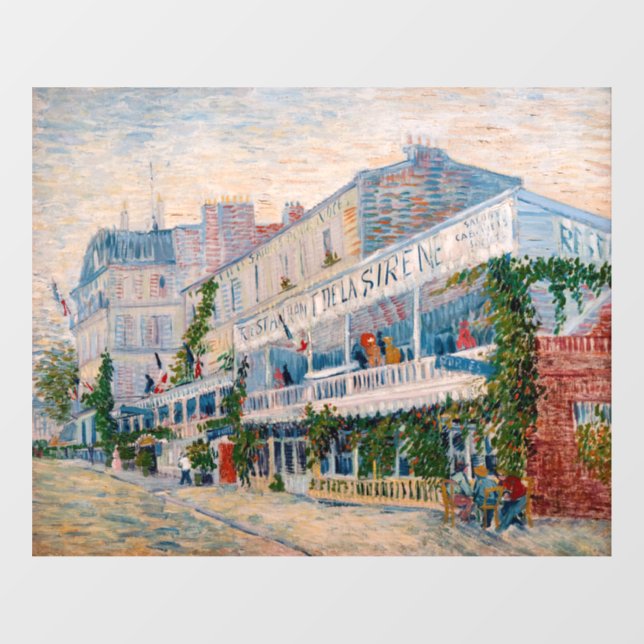 Vincent van Gogh - The Restaurant de la Sirene Window Cling (Sheet)