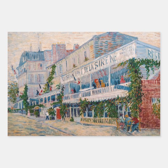 Vincent van Gogh - The Restaurant de la Sirene Wrapping Paper Sheet (Front)