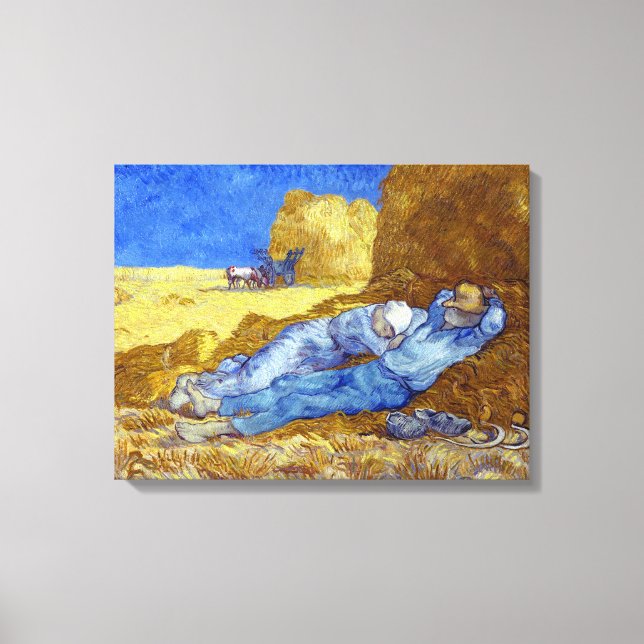 Vincent van Gogh The Siesta (after Millet) Canvas Print (Front)