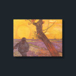 Vincent van Gogh - The Sower Canvas Print<br><div class="desc">The Sower (1888) by Vincent van Gogh is a vintage Post Impressionism fine art landscape daily life agricultural painting. A peasant farmer in his farm field planting seeds near a tree at sunset. A farming and agriculture scene in Arles, France. About the artist: Vincent Willem van Gogh (1853-1890) was a...</div>