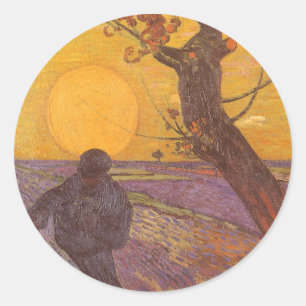 Vincent van Gogh - The Sower Classic Round Sticker