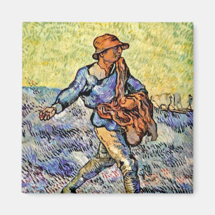 Vincent Van Gogh - The Sower - Fine Art Painting Magnet