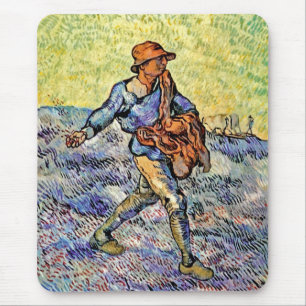 Vincent Van Gogh - The Sower - Fine Art Painting Mouse Mat