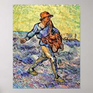 Vincent Van Gogh - The Sower - Fine Art Painting Poster