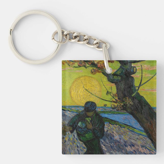 Vincent van Gogh - The Sower Key Ring (Front)