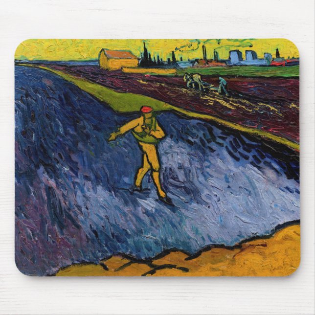 Vincent van Gogh - The Sower: Outskirts of Arles Mouse Mat (Front)