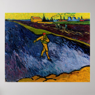 Vincent van Gogh - The Sower: Outskirts of Arles Poster