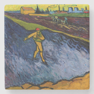 Vincent van Gogh - The Sower: Outskirts of Arles Stone Coaster