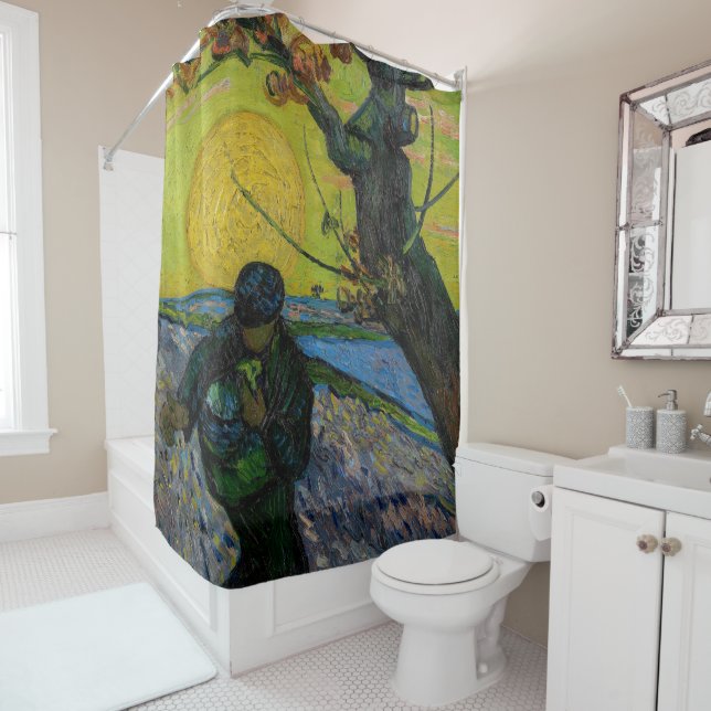 Vincent van Gogh - The Sower Shower Curtain (In Situ)