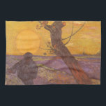 Vincent van Gogh - The Sower Tea Towel<br><div class="desc">The Sower (1888) by Vincent van Gogh is a vintage Post Impressionism fine art landscape daily life agricultural painting. A peasant farmer in his farm field planting seeds near a tree at sunset. A farming and agriculture scene in Arles, France. About the artist: Vincent Willem van Gogh (1853-1890) was a...</div>