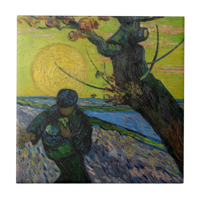 Vincent van Gogh - The Sower Tile (Front)