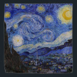 Vincent Van Gogh - The Starry night Bandana<br><div class="desc">The Starry Night / La nuit etoilee - Vincent Van Gogh in 1889</div>