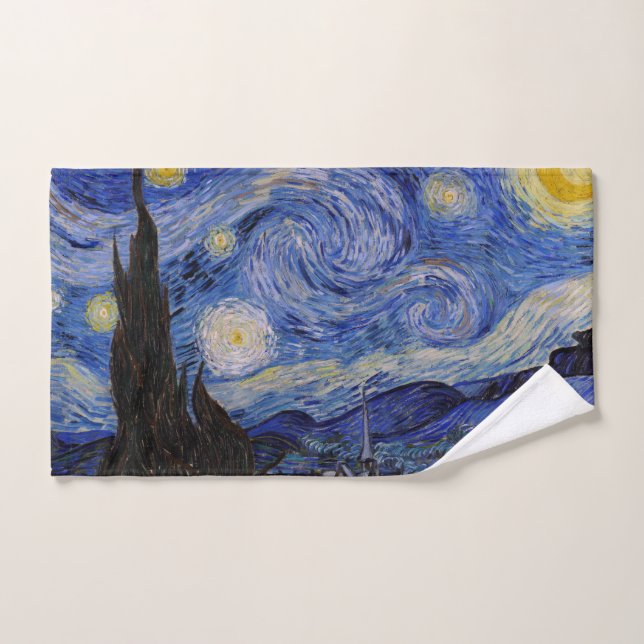 Vincent Van Gogh - The Starry night Bath Towel Set (Hand Towel)