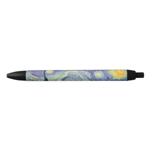 Vincent Van Gogh/ The Starry Night   Black Ink Pen
