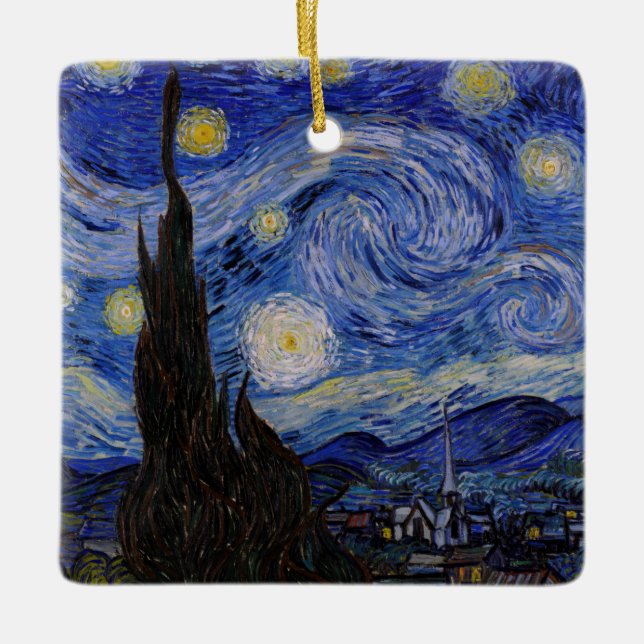 Vincent Van Gogh - The Starry night Ceramic Ornament (Front)