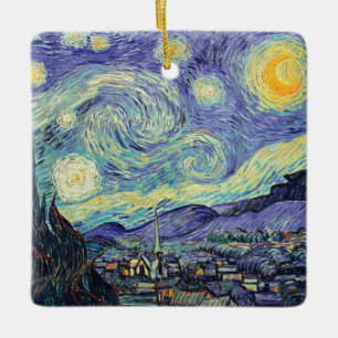 Vincent Van Gogh The Starry Night   Ceramic Ornament