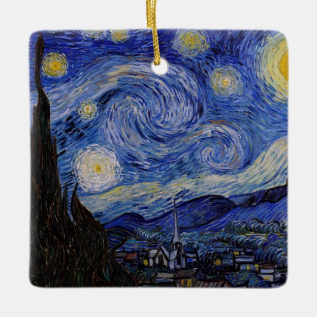 Vincent Van Gogh - The Starry night Ceramic Ornament (Front)