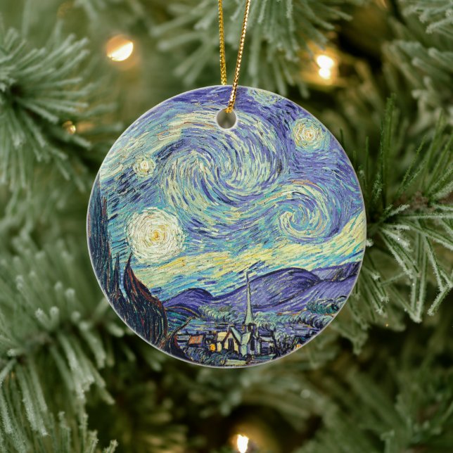 Vincent Van Gogh The Starry Night   Ceramic Tree Decoration (Tree)