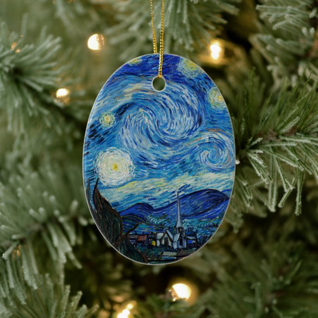 Vincent Van Gogh The Starry Night Ceramic Tree Decoration (Tree)