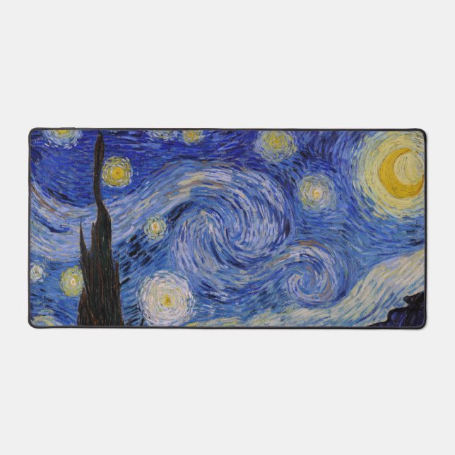 Vincent Van Gogh - The Starry night Desk Mat (Front)