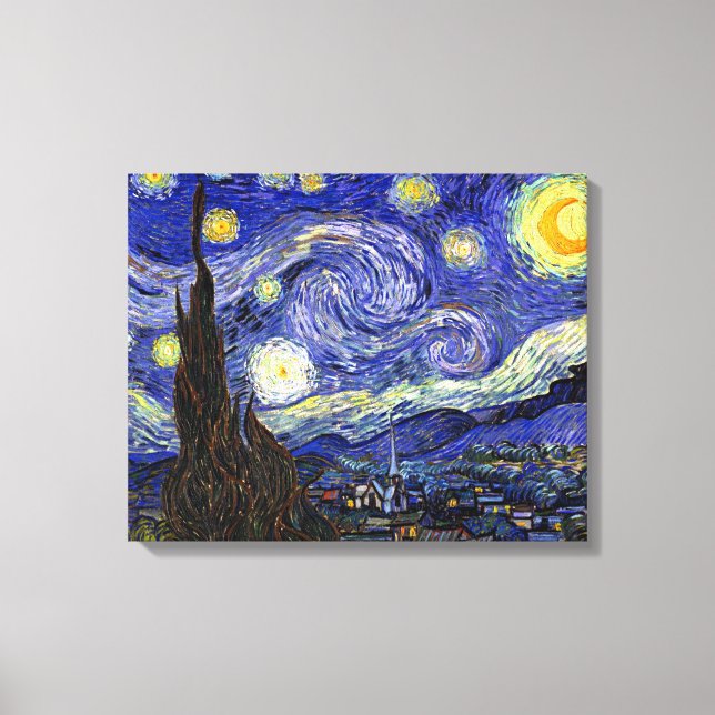 Vincent Van Gogh - The Starry Night Fine Art Canvas Print (Front)