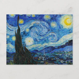 Vincent Van Gogh The Starry Night Fine Art Holiday Postcard