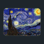 Vincent Van Gogh - The Starry Night Fine Art Magnet<br><div class="desc">Vincent Van Gogh's The Starry Night. Oil on canvas from 1889, Starry Night was painted while Van Gogh was in the asylum at Saint-Remy, France, and is considered one of his greatest masterpieces. Although it is a night scene, it was painted during the day and represents the view from the...</div>