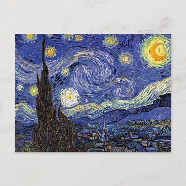 Vincent Van Gogh - The Starry Night Fine Art Postcard (Front)
