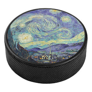 Vincent Van Gogh The Starry Night Hockey Puck