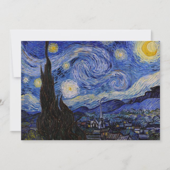 Vincent Van Gogh - The Starry night Invitation (Front)