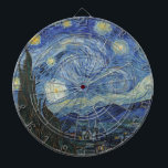 Vincent van Gogh | The Starry Night, June 1889 Dartboard<br><div class="desc">VAN GOGH->Post-Impressionist, stars, star, nocturne, landscape, church spire, moon, moonlight, tree, sky, cosmic, St, Remy, Provence, French, Saint-Remy, Post-Impressionism, iconic\\The Starry Night,  June 1889 (oil on canvas),  Gogh,  Vincent van (1853-90) / Museum of Modern Art,  New York,  USA / The Bridgeman Art Library | Image Collection Number: XOS702746</div>
