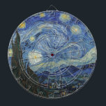 Vincent van Gogh | The Starry Night, June 1889 Dartboard<br><div class="desc">VAN GOGH->Post-Impressionist, stars, star, nocturne, landscape, church spire, moon, moonlight, tree, sky, cosmic, St, Remy, Provence, French, Saint-Remy, Post-Impressionism, iconic\\The Starry Night, June 1889 (oil on canvas), Gogh, Vincent van (1853-90) / Museum of Modern Art, New York, USA / The Bridgeman Art Library | Image Collection Number: XOS702746</div>
