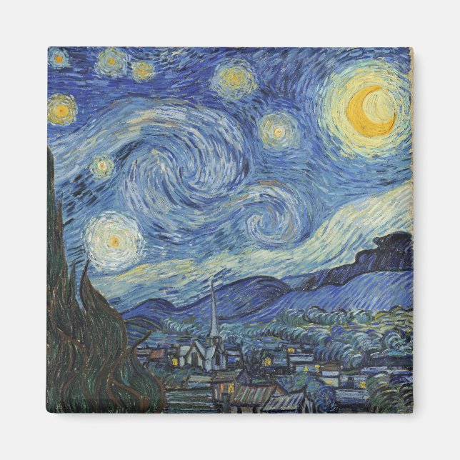 Vincent van Gogh | The Starry Night, June 1889 Magnet (Front)