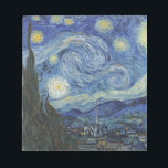 Vincent van Gogh | The Starry Night, June 1889 Notepad<br><div class="desc">VAN GOGH->Post-Impressionist, stars, star, nocturne, landscape, church spire, moon, moonlight, tree, sky, cosmic, St, Remy, Provence, French, Saint-Remy, Post-Impressionism, iconic\\The Starry Night, June 1889 (oil on canvas), Gogh, Vincent van (1853-90) / Museum of Modern Art, New York, USA / The Bridgeman Art Library | Image Collection Number: XOS702746</div>